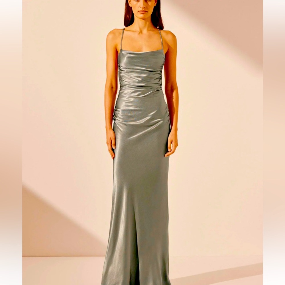 SHONA JOY! La Luna Lace back dress in Sage size 4.